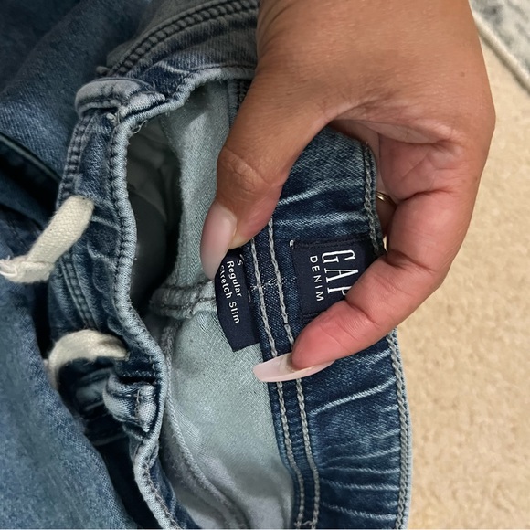 2 Gap jeans denim and soft khaki stretch slim size S - Picture 8 of 9